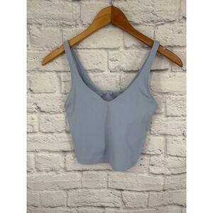 Lululemon Align V Neck Tank Top Light Blue Sz 6 Cropped Athletic Athleisure Yoga